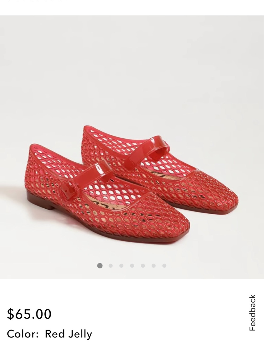Red Jelly Mesh Mary Jane Flats size 11 - Picture 5 of 5